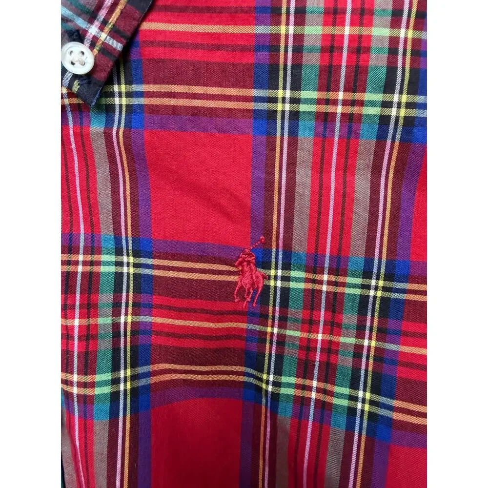 NEW POLO RALPH LAUREN Plaid Cotton Fun Shirtdress in assorted colors